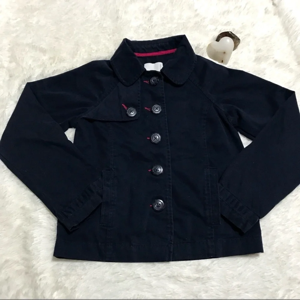 Old Navy Girls Y2K Navy Blue Button Up Jacket Size Large